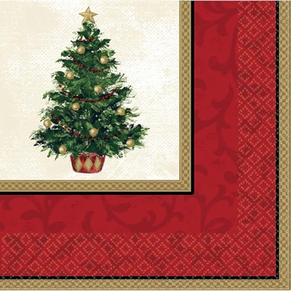 Amscan Party Supplies, 6.5" x 6.5", Red/Green - Christmas Tree